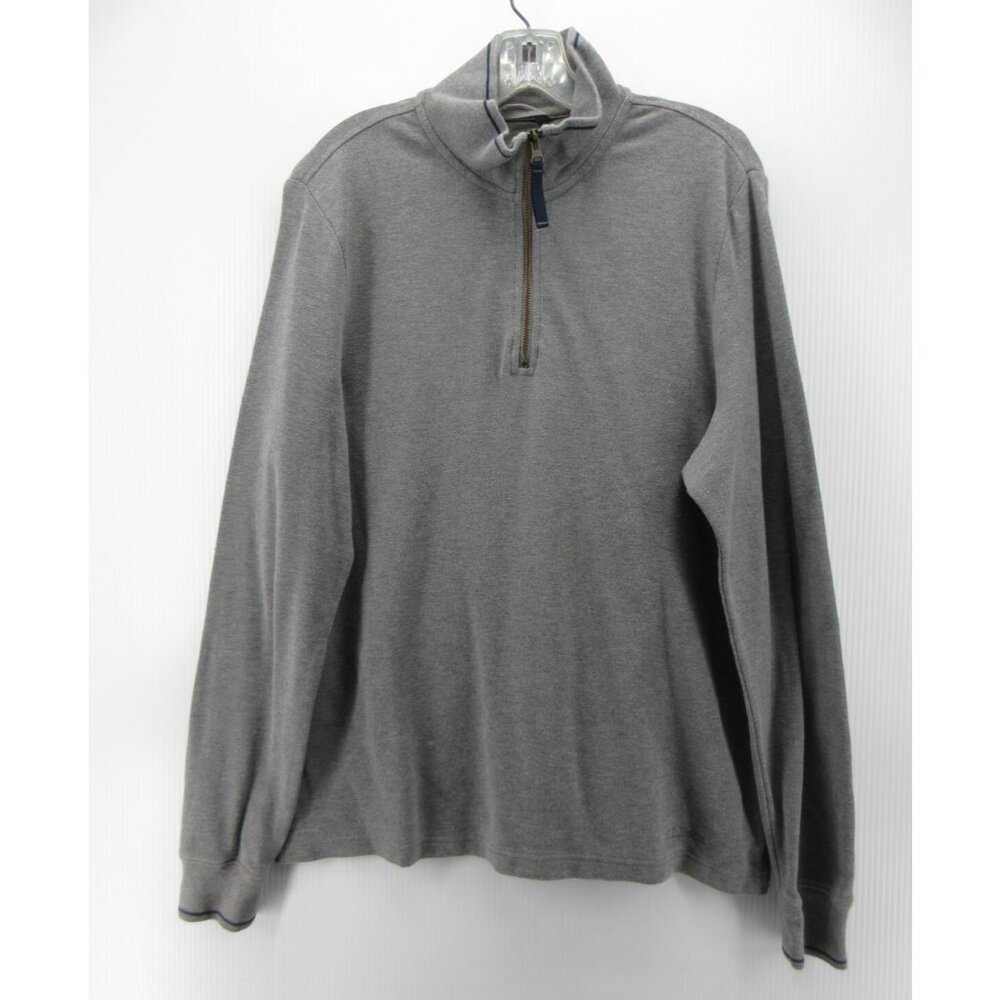 LL Bean Sweatshirt Medium 1/4 Zip Pullover Sweater Outdoor Preppy Knit